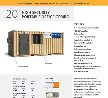 20' Office & Storage Combo