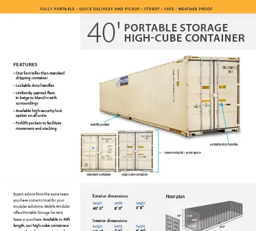 40' High Cube Storage