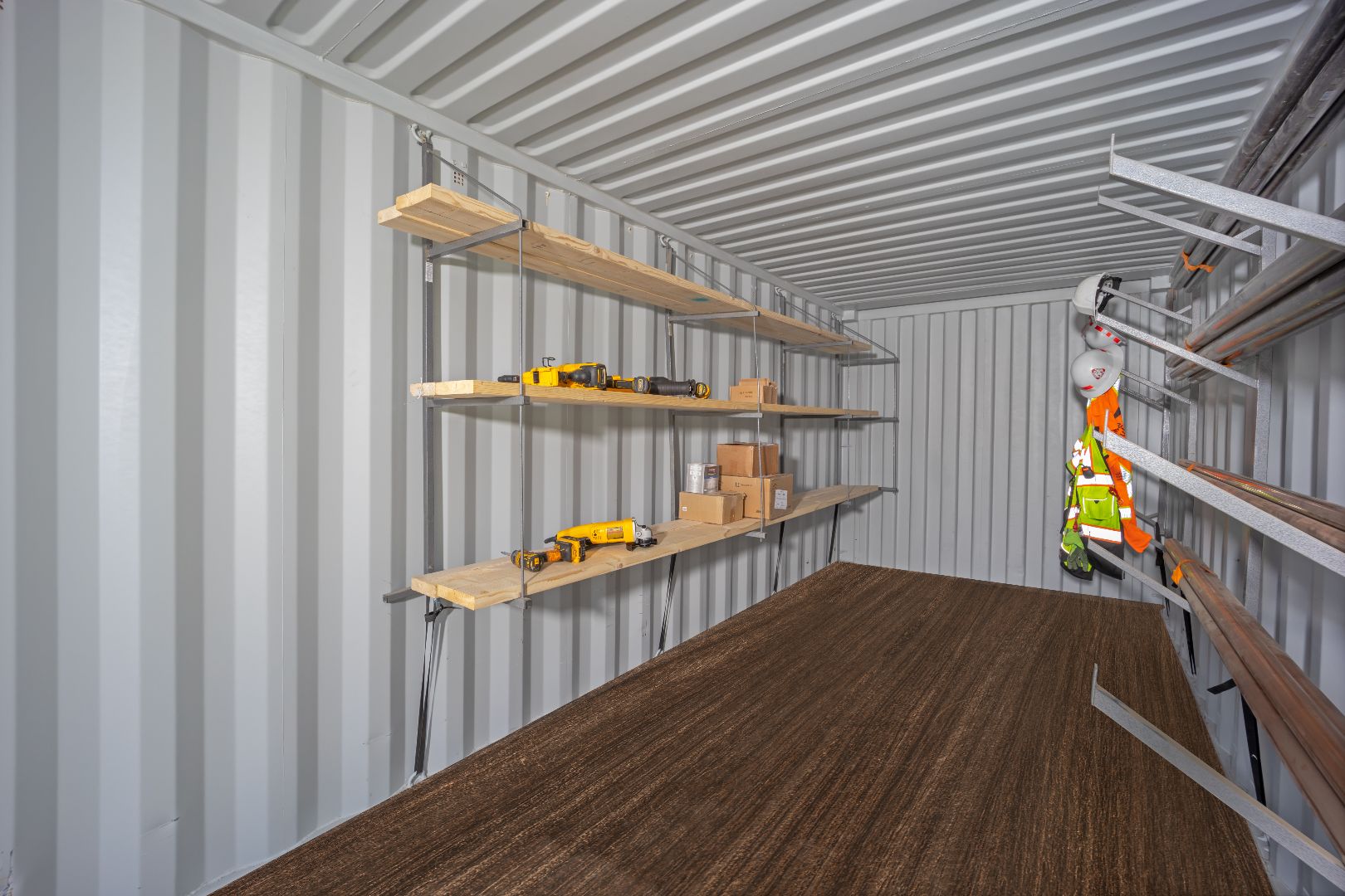 Shipping Container Shelves